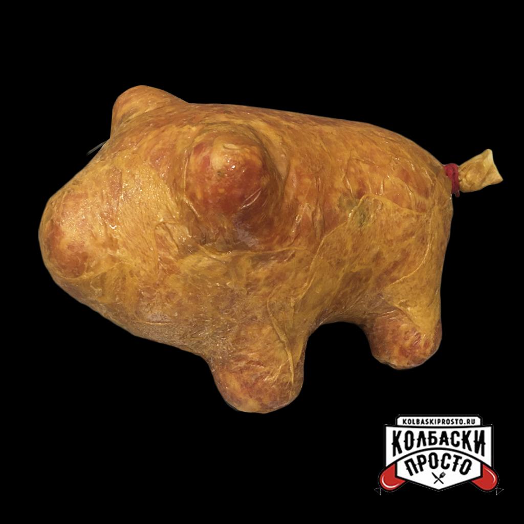 картинка Пластифицированная оболочка, синюга в форме «Поросенок», 1 шт