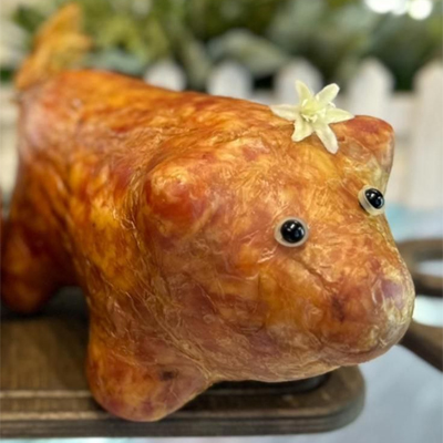 картинка Пластифицированная оболочка, синюга в форме «Поросенок», 1 шт